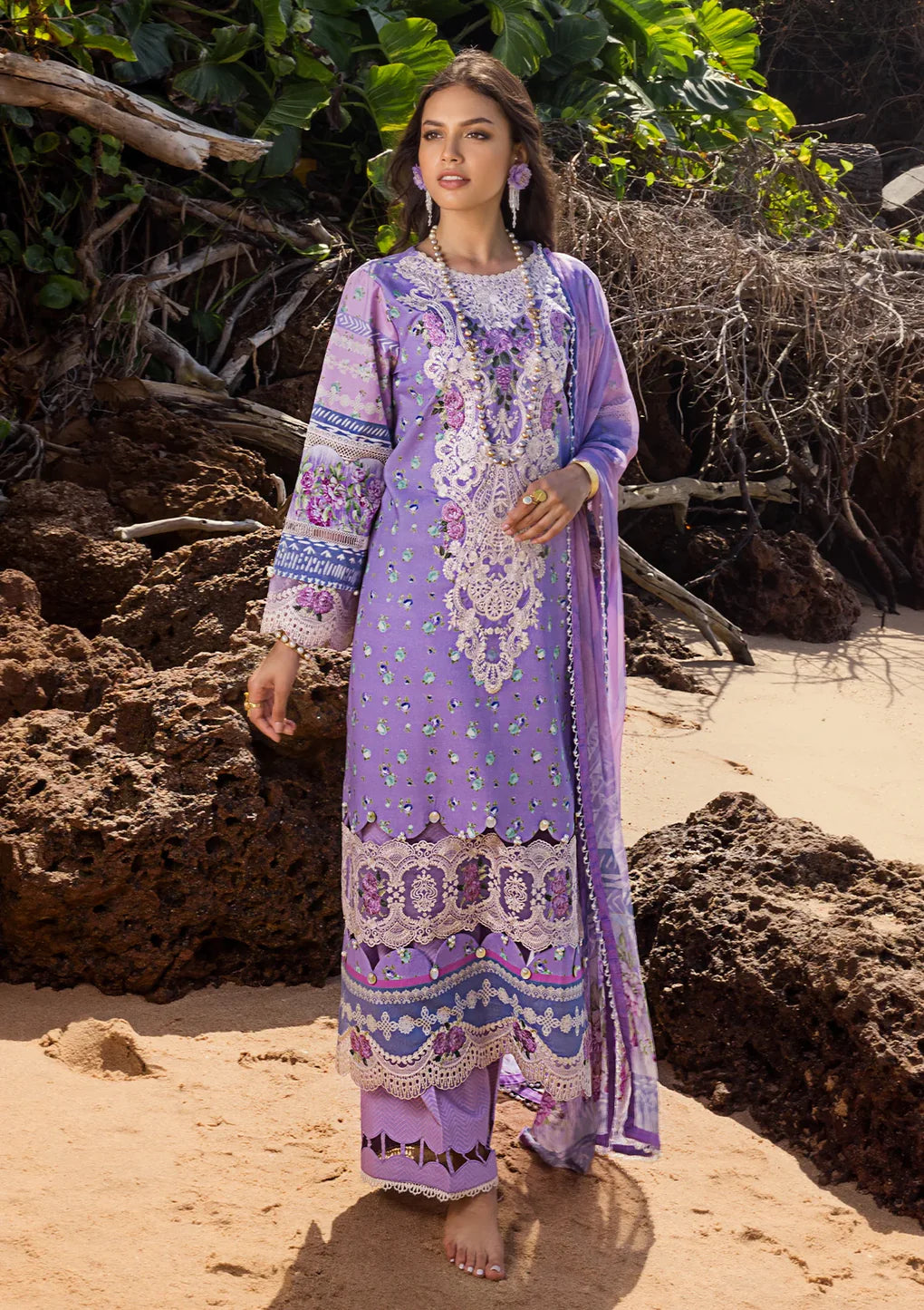 Elaf Premium | Signature Embroidered Lawn 24 | ESL-04A MADEMOISELLE - Pakistani Clothes for women, in United Kingdom and United States