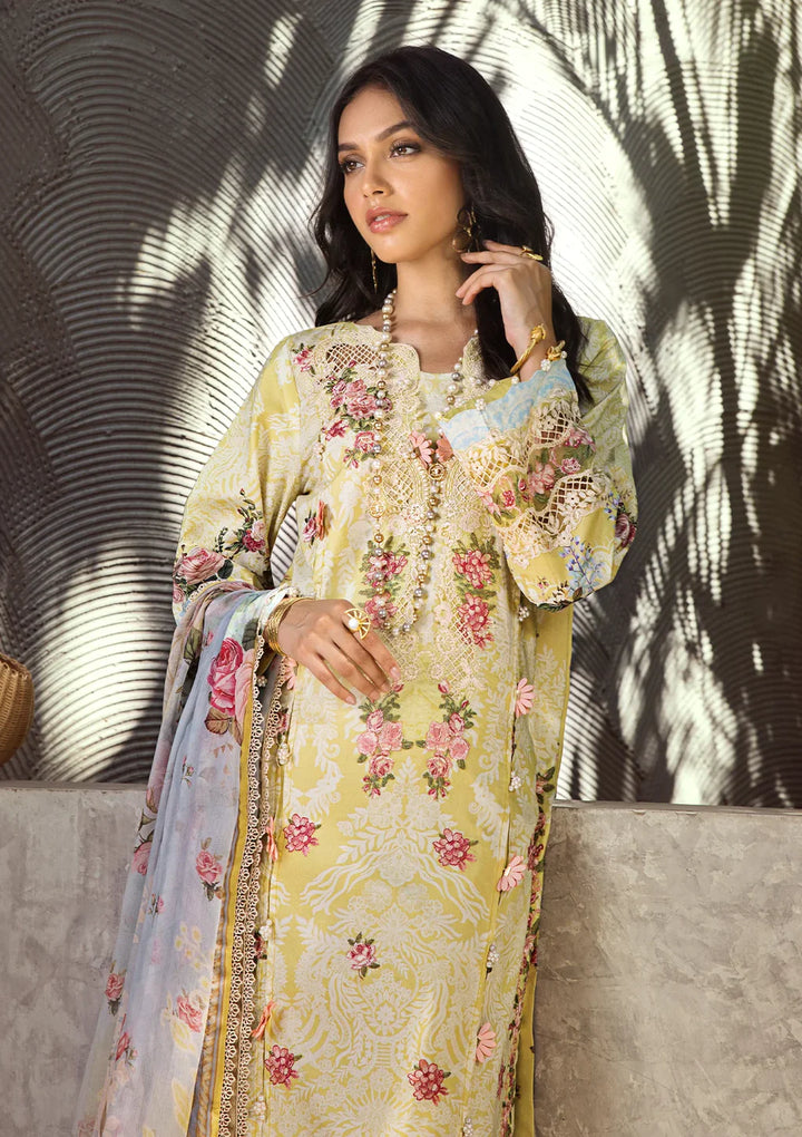 Elaf Premium | Signature Embroidered Lawn 24 | ESL-02A PIXIE DUST - Hoorain Designer Wear - Pakistani Ladies Branded Stitched Clothes in United Kingdom, United states, CA and Australia