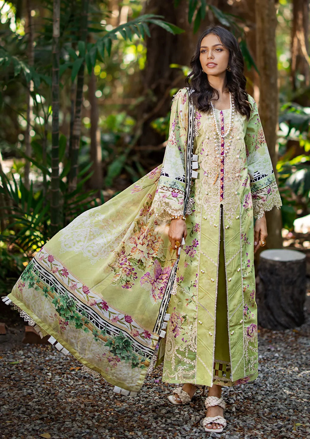 Elaf Premium | Signature Embroidered Lawn 24 | ESL-03B CLARISSE - Pakistani Clothes for women, in United Kingdom and United States