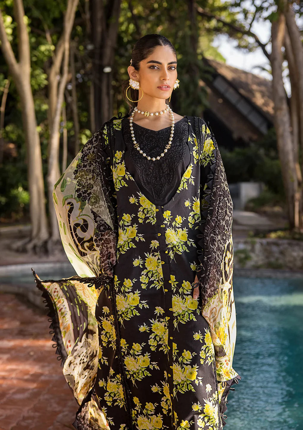 Elaf Premium | Signature Embroidered Lawn 24 | ESL-06A ECLIPSED DREAM - Pakistani Clothes for women, in United Kingdom and United States