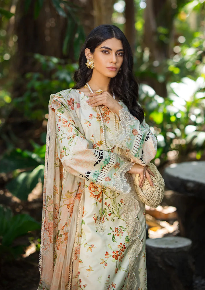 Elaf Premium | Signature Embroidered Lawn 24 | ESL-03A ANGELS BREATH - Hoorain Designer Wear - Pakistani Designer Clothes for women, in United Kingdom, United states, CA and Australia