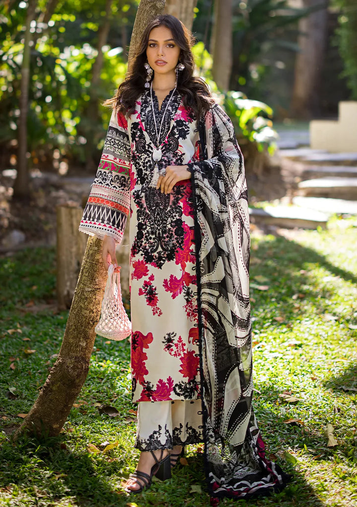 Elaf Premium | Signature Embroidered Lawn 24 | ESL-01B CLAUDIA - Pakistani Clothes for women, in United Kingdom and United States