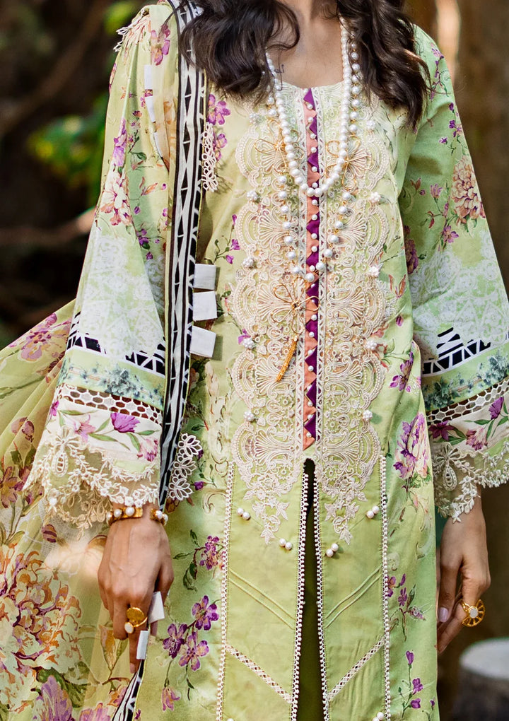 Elaf Premium | Signature Embroidered Lawn 24 | ESL-03B CLARISSE - Hoorain Designer Wear - Pakistani Ladies Branded Stitched Clothes in United Kingdom, United states, CA and Australia
