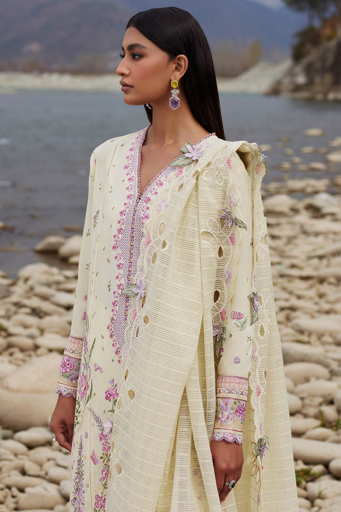 Elan | Lawn’24 | NEDINE (EL24-02 B) - Pakistani Clothes for women, in United Kingdom and United States