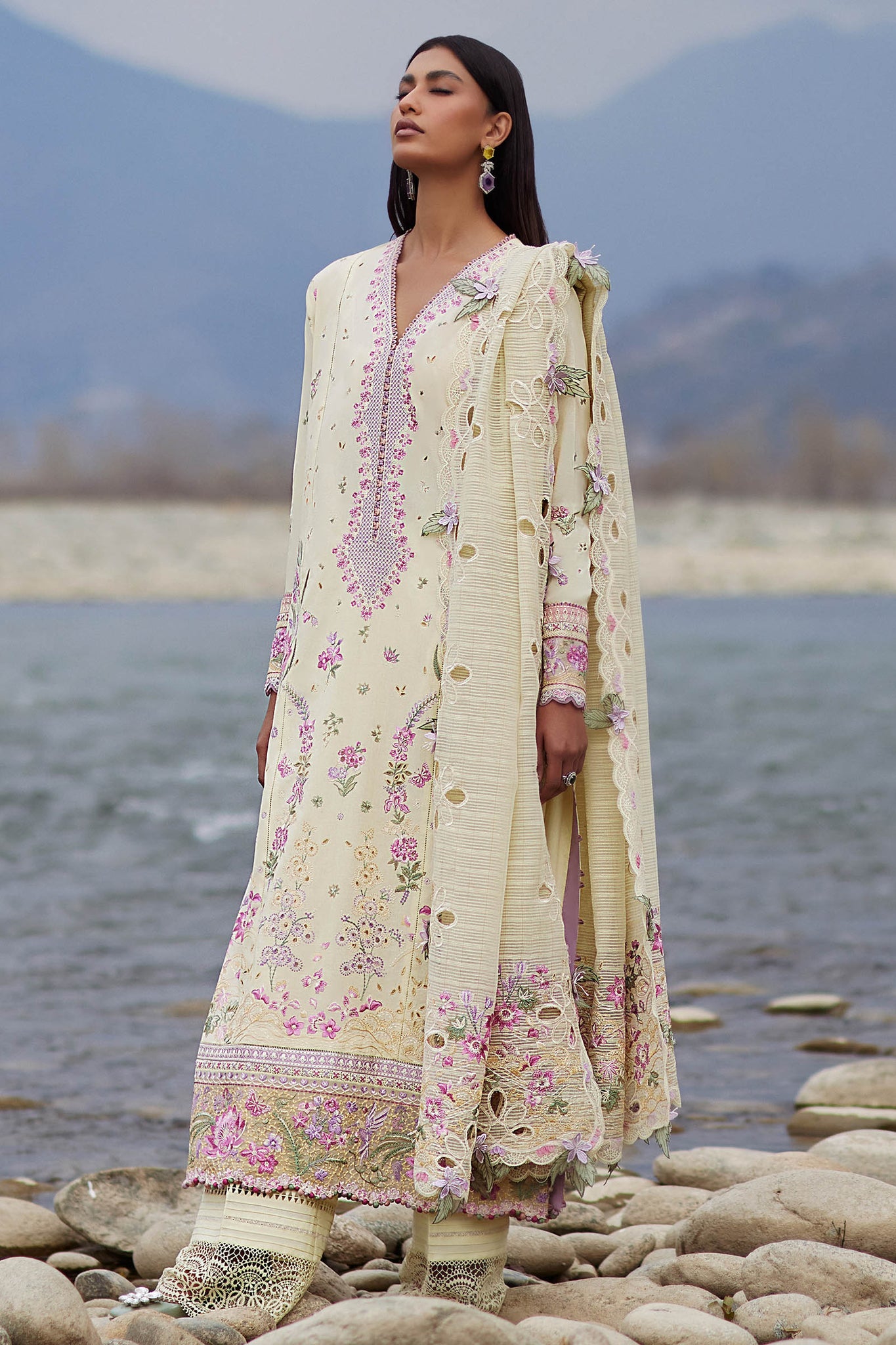 Elan | Lawn’24 | NEDINE (EL24-02 B) - Pakistani Clothes for women, in United Kingdom and United States