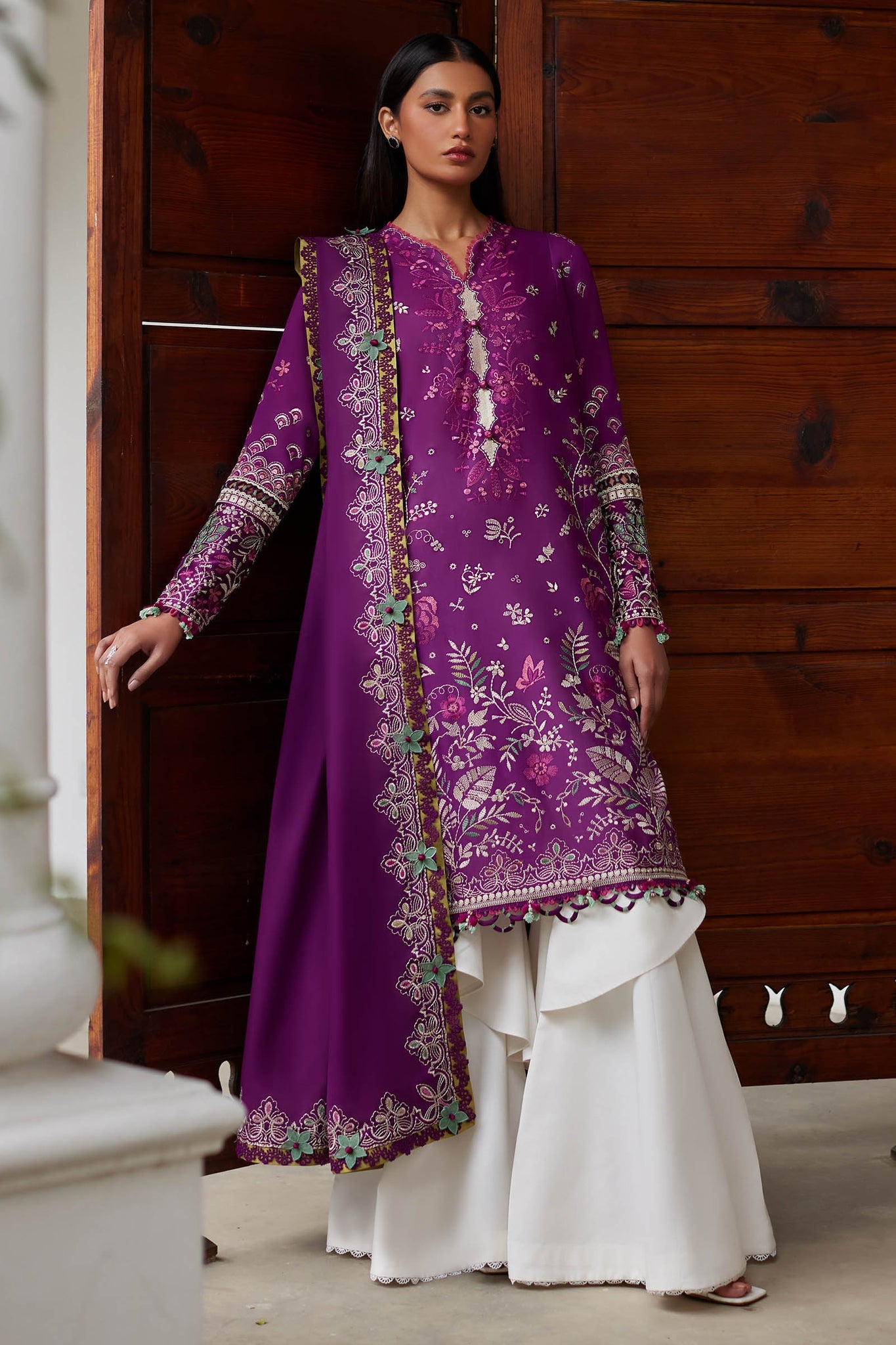 Elan | Lawn’24 |QISTINA (EL24-03 A) - Pakistani Clothes for women, in United Kingdom and United States