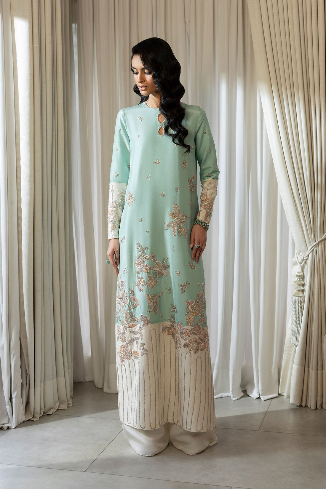 Erum Khan | Elan Formals | Mint Bloom