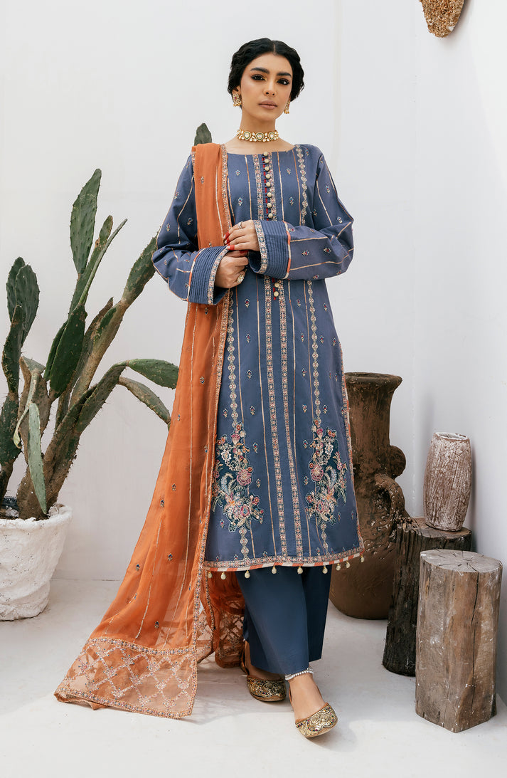 Emaan Adeel | Gul Mohr Eid Pret | AMBER - Hoorain Designer Wear - Pakistani Ladies Branded Stitched Clothes in United Kingdom, United states, CA and Australia