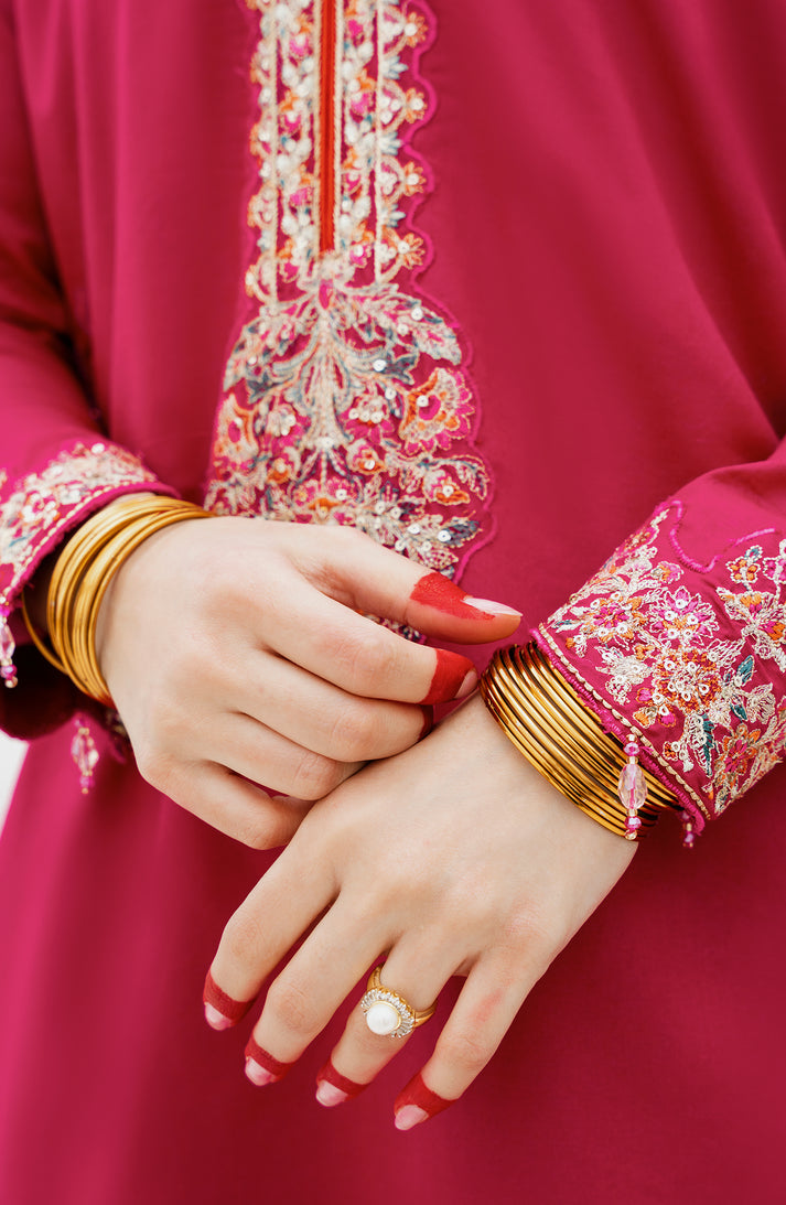 Emaan Adeel | Gul Mohr Eid Pret | DANEEN - Hoorain Designer Wear - Pakistani Ladies Branded Stitched Clothes in United Kingdom, United states, CA and Australia