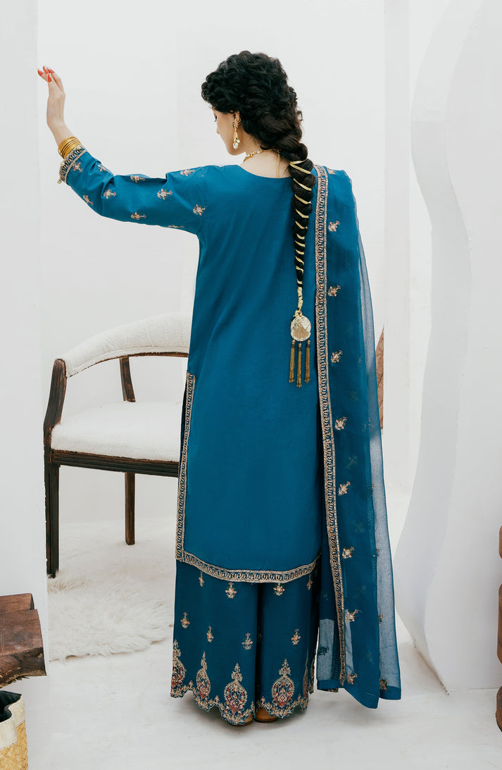 Emaan Adeel | Gul Mohr Eid Pret | ZABEEN - Hoorain Designer Wear - Pakistani Ladies Branded Stitched Clothes in United Kingdom, United states, CA and Australia