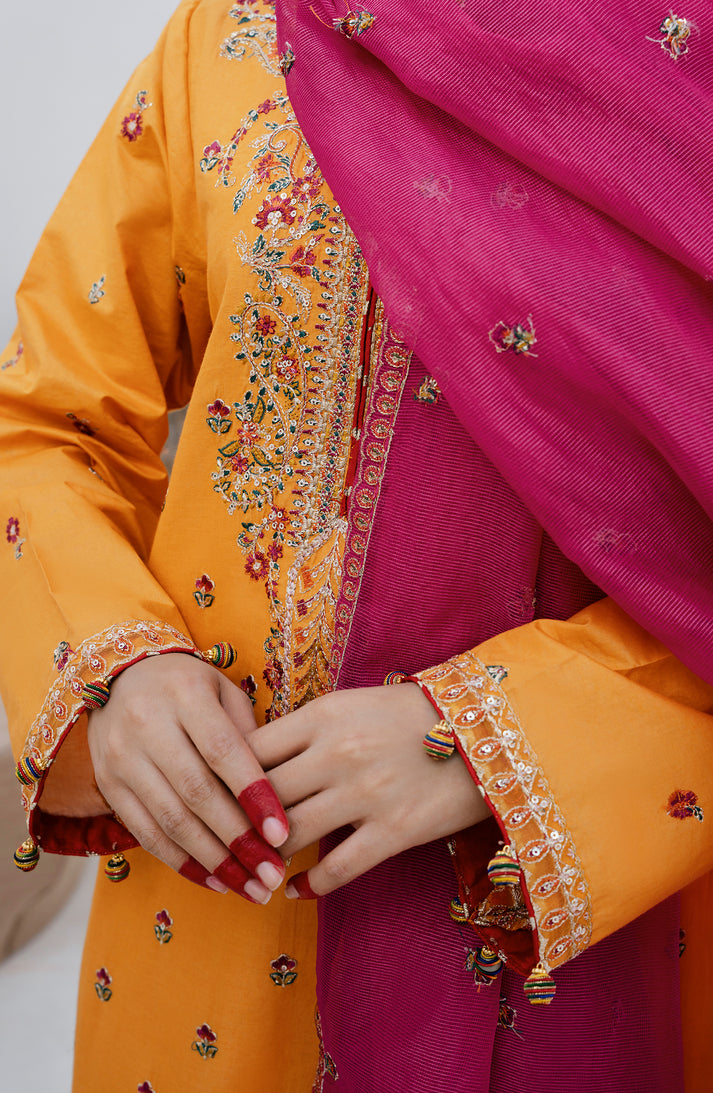 Emaan Adeel | Gul Mohr Eid Pret | WASHMA - Hoorain Designer Wear - Pakistani Ladies Branded Stitched Clothes in United Kingdom, United states, CA and Australia
