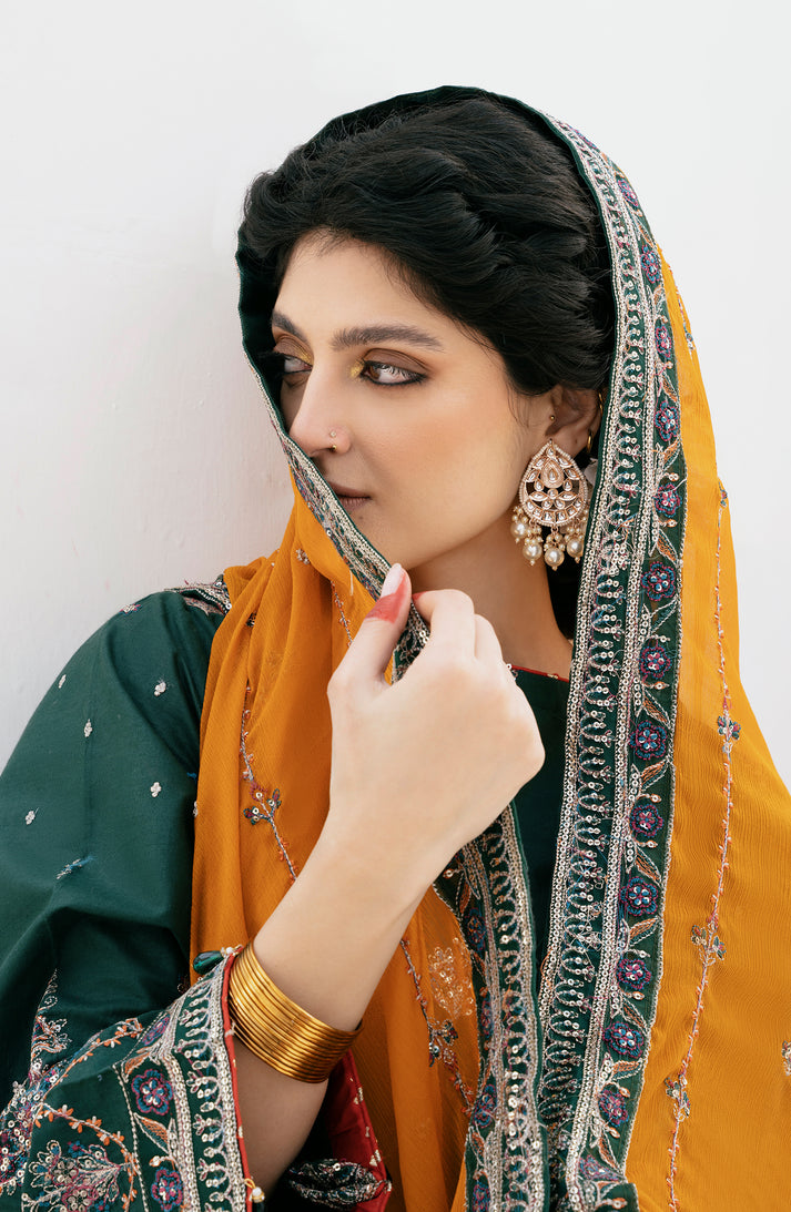 Emaan Adeel | Gul Mohr Eid Pret | NUHA - Hoorain Designer Wear - Pakistani Ladies Branded Stitched Clothes in United Kingdom, United states, CA and Australia