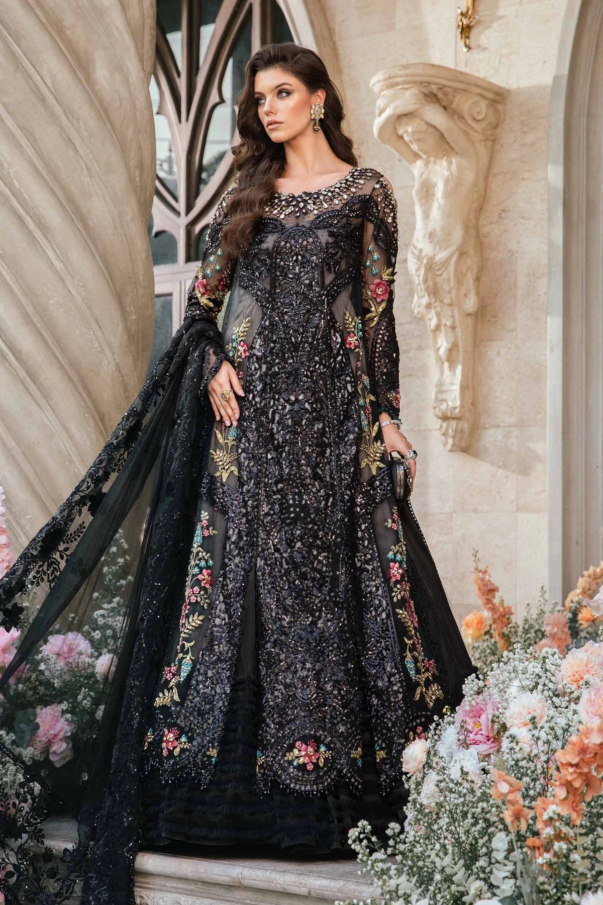 Maria B | Mbroidered Fabrics 2024 | BD-2802 - Pakistani Clothes for women, in United Kingdom and United States