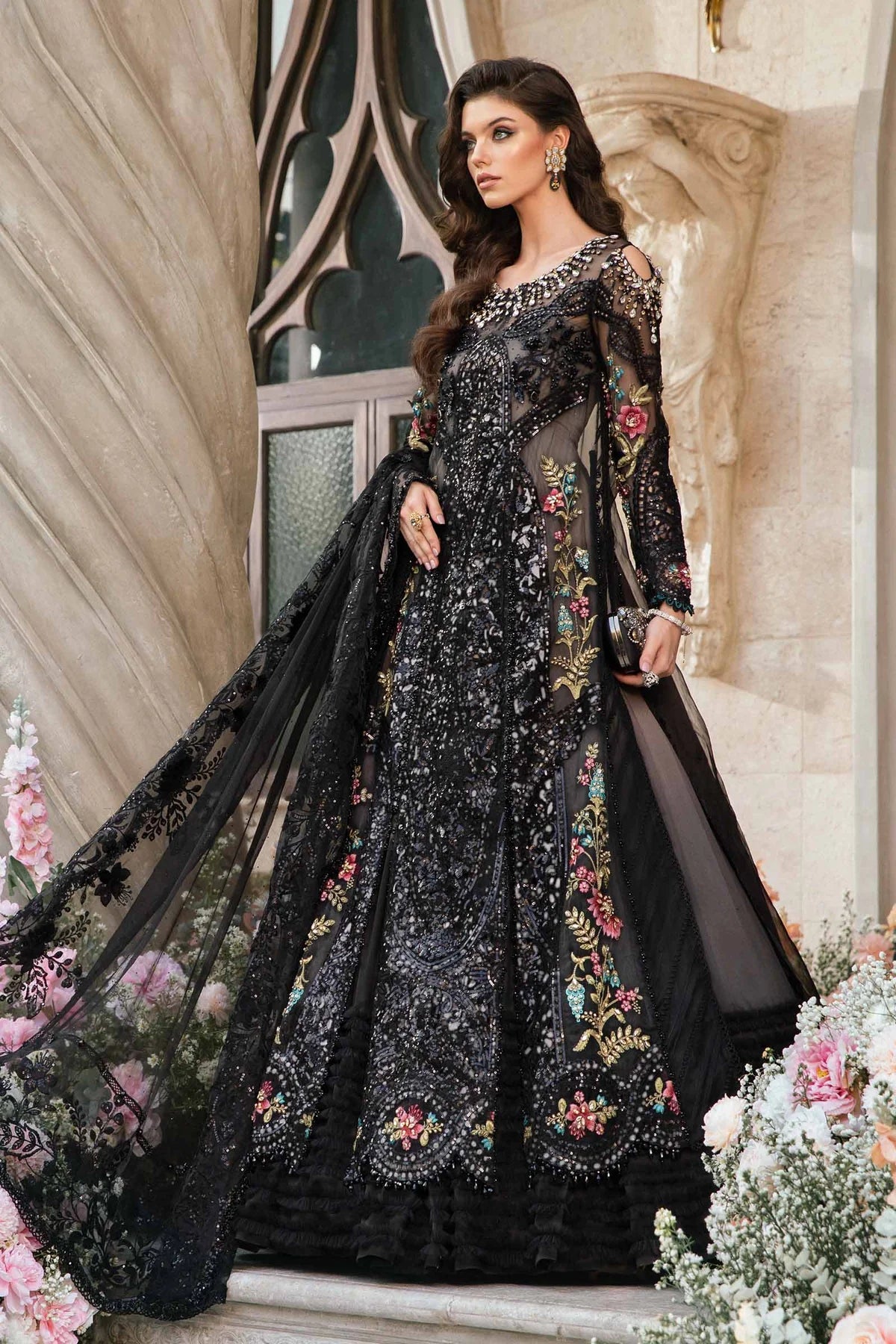 Maria B | Mbroidered Fabrics 2024 | BD-2802 - Pakistani Clothes for women, in United Kingdom and United States