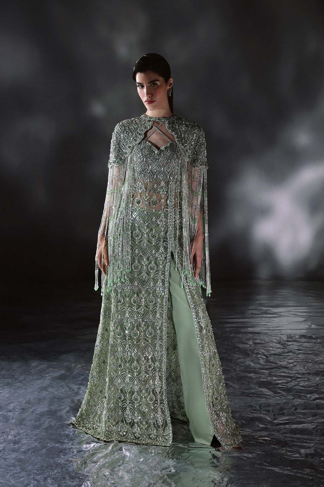 mint green wedding dress pakistani Pakistani Mint Green Bridal UY Collection