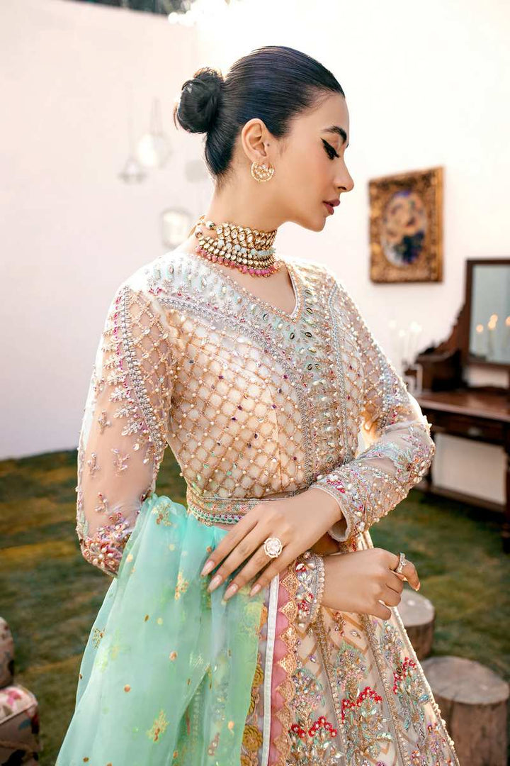 Ezra | Wedding Collection | Sage - Hoorain Designer Wear - Pakistani Designer Clothes for women, in United Kingdom, United states, CA and Australia