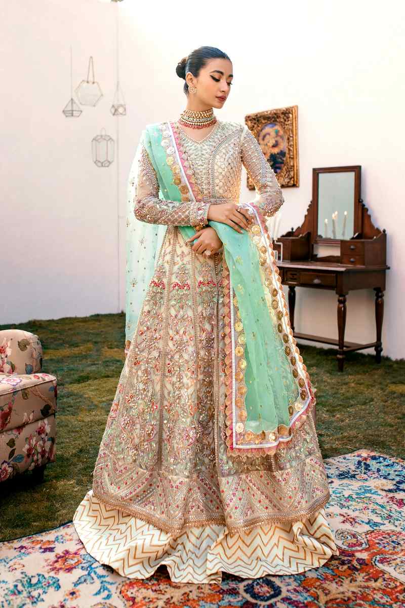 Ezra | Wedding Collection | Sage - Pakistani Clothes for women, in United Kingdom and United States