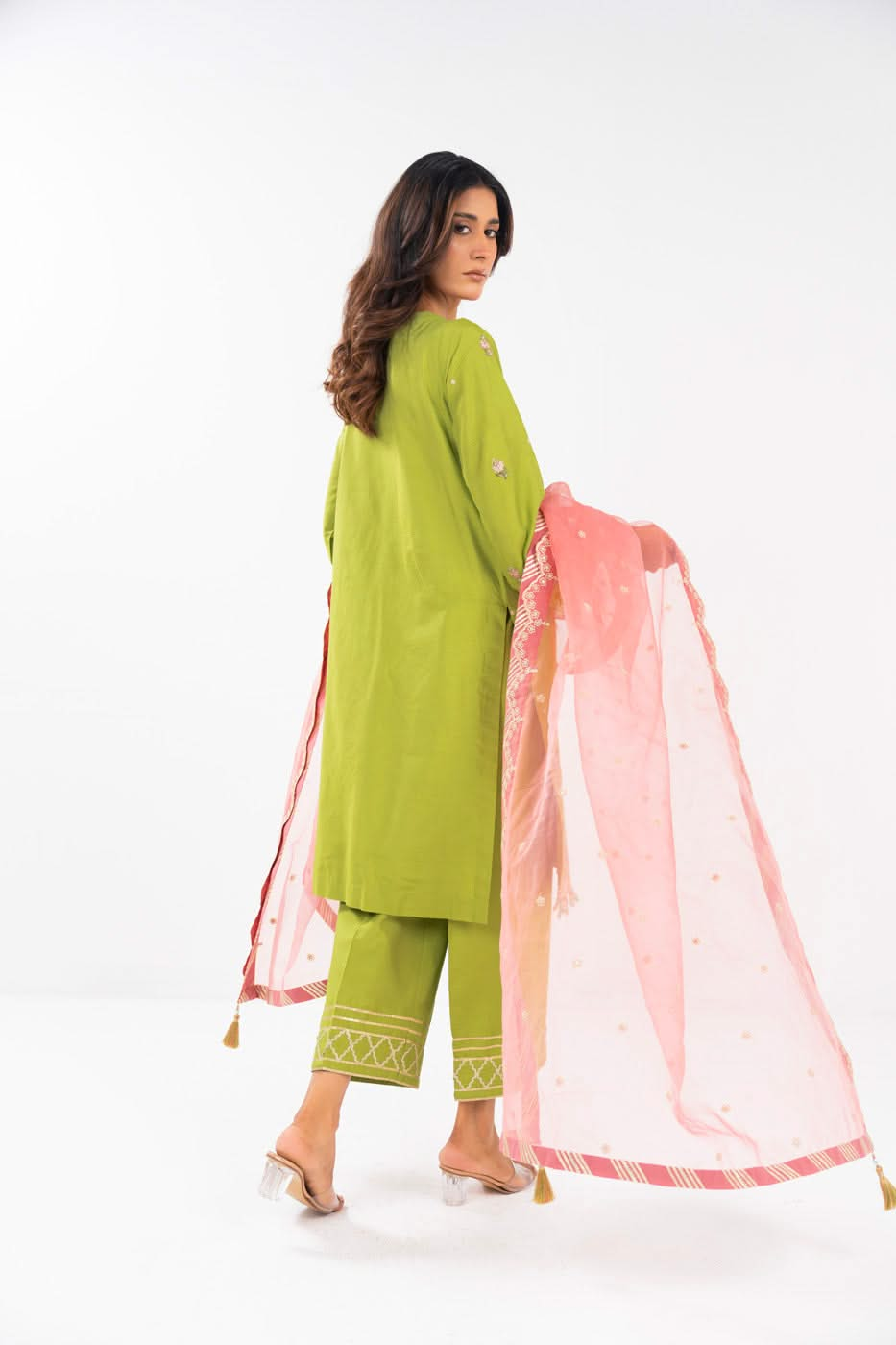 AlKaram | Festive Summer 25 | FC-12E-25-Lime Green