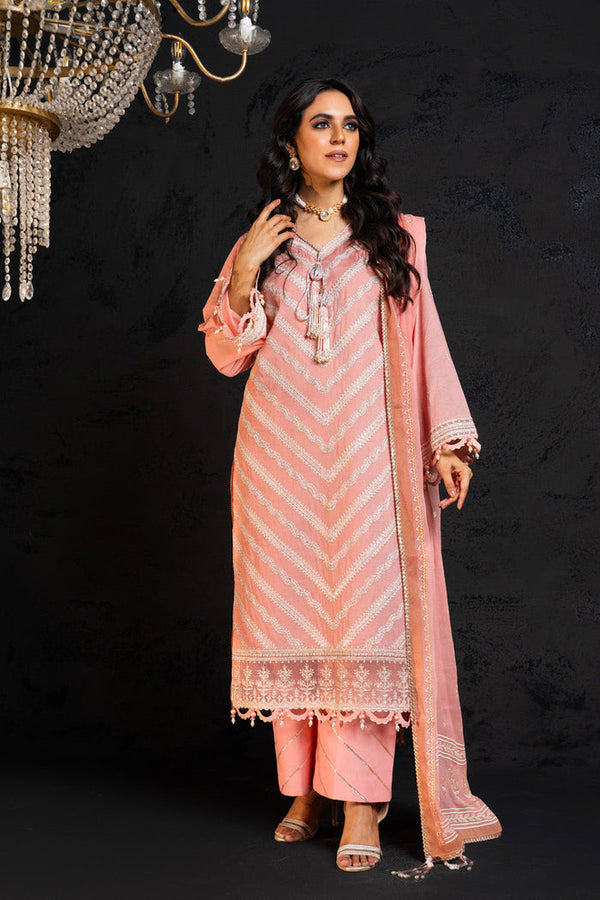 Alkaram | Spring Summer Festive 24 |  Embroidered Lawn Light Pink - Hoorain Designer Wear - Pakistani Ladies Branded Stitched Clothes in United Kingdom, United states, CA and Australia