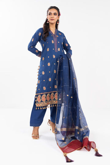 AlKaram | Festive Summer 25 | FC-2A-25-Dark Blue