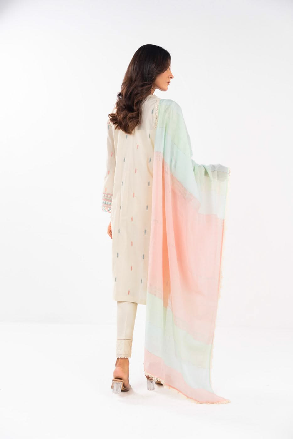 AlKaram | Festive Summer 25 | FC-3A-25-Cream