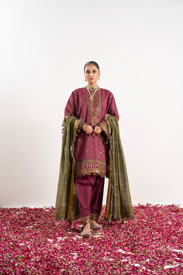 Alkaram | Festive Collection | FC-W-11C-23-3-Red - Hoorain Designer Wear - Pakistani Designer Clothes for women, in United Kingdom, United states, CA and Australia