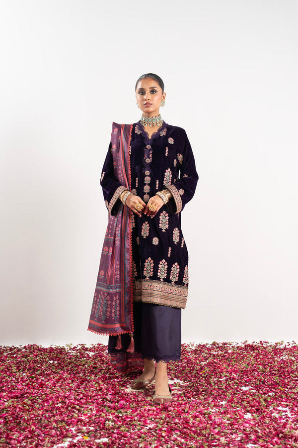 Alkaram | Festive Collection | FC-W-7B-23-3-Purple - Hoorain Designer Wear - Pakistani Ladies Branded Stitched Clothes in United Kingdom, United states, CA and Australia
