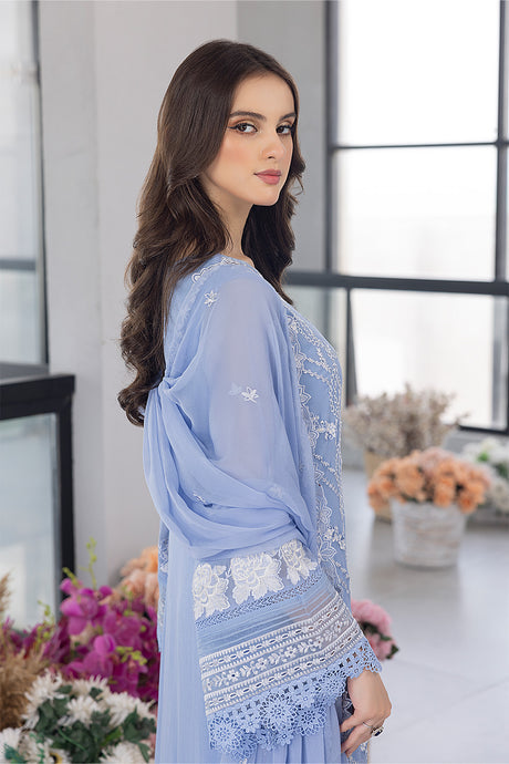 Azure | Embroidered Chiffon Collection | Fairy Glow - Hoorain Designer Wear - Pakistani Ladies Branded Stitched Clothes in United Kingdom, United states, CA and Australia