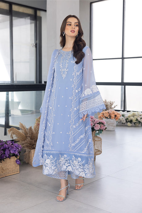 Azure | Embroidered Chiffon Collection | Fairy Glow - Hoorain Designer Wear - Pakistani Ladies Branded Stitched Clothes in United Kingdom, United states, CA and Australia
