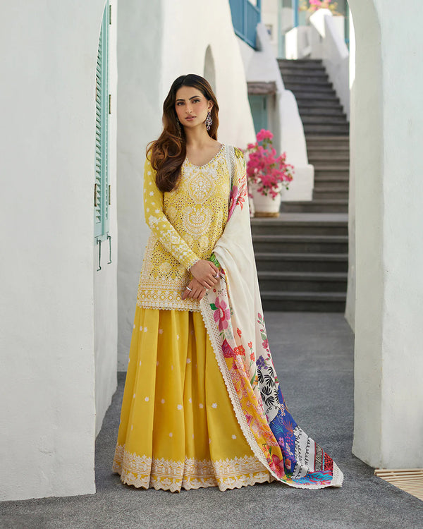 Faiza Saqlain | Liliana Luxury Lawn 24 | Talin - Hoorain Designer Wear - Pakistani Ladies Branded Stitched Clothes in United Kingdom, United states, CA and Australia