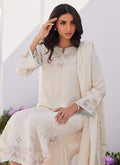 Farah Talib Aziz | Zaza Luxe Pret 24 | LYA IVORY EMBELLISHED RAW SILK SHIRT AND DUPATTA - Pakistani Clothes for women, in United Kingdom and United States