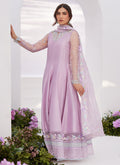 Farah Talib Aziz | Zaza Luxe Pret 24 |  MANON LILAC EMBELLISHED RAW SILK KALIDAAR - Pakistani Clothes for women, in United Kingdom and United States