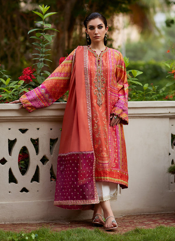 Farah Talib Aziz | Mayna Festive Prints 24 | Fadil Shirt And Dupatta