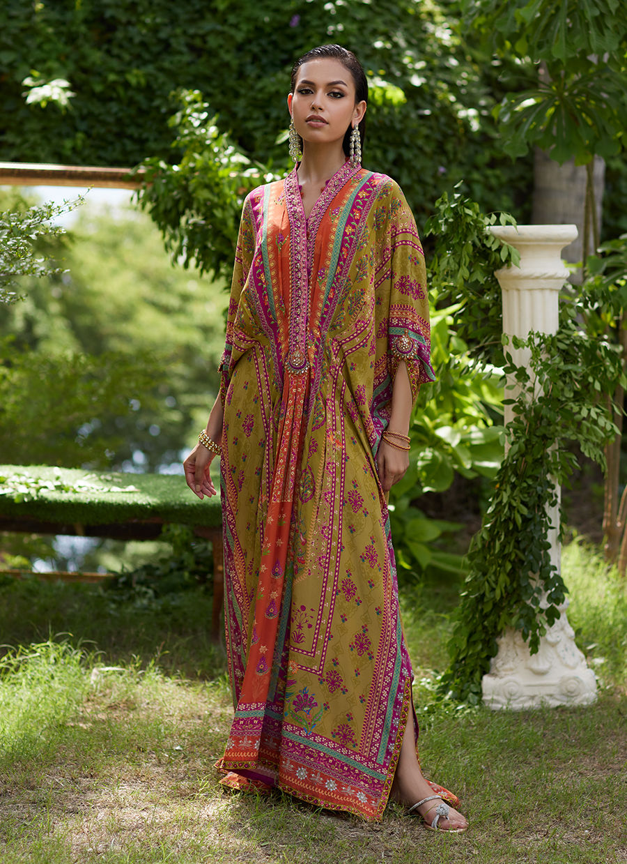 Farah Talib Aziz | Mayna Festive Prints 24 | Qailah Kaftan