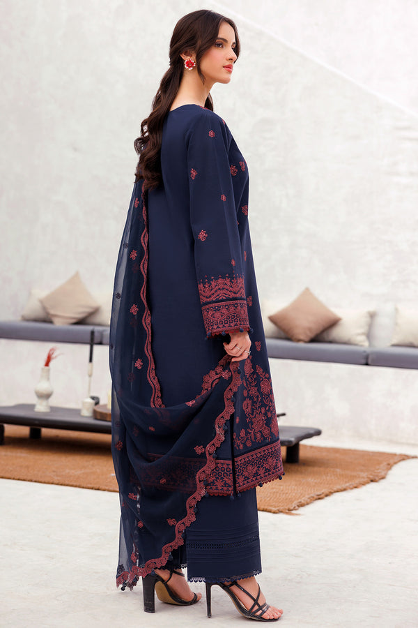 Farasha | Bahaar Embroidered Lawn | Cobalt Charm