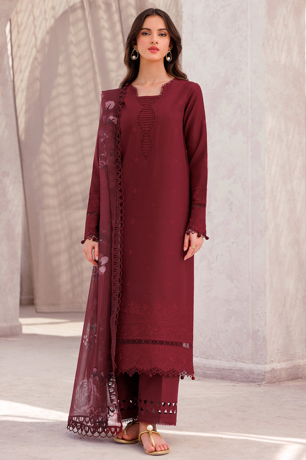 Farasha | Bahaar Embroidered Lawn | Regal Orchid