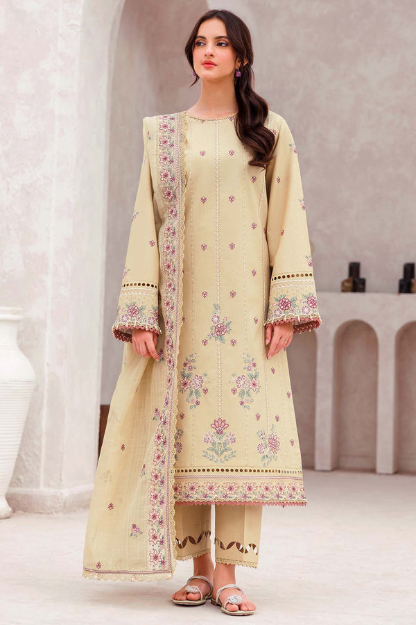 Farasha | Bahaar Embroidered Lawn | Surreal Beige