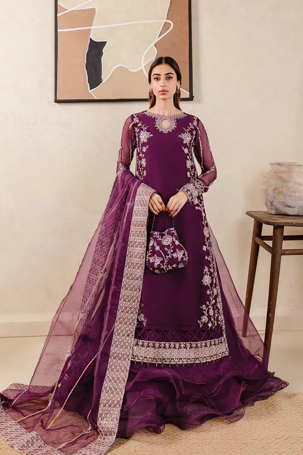 Farasha | Ritzier Festive Formals | Plum Affair - Hoorain Designer Wear - Pakistani Ladies Branded Stitched Clothes in United Kingdom, United states, CA and Australia