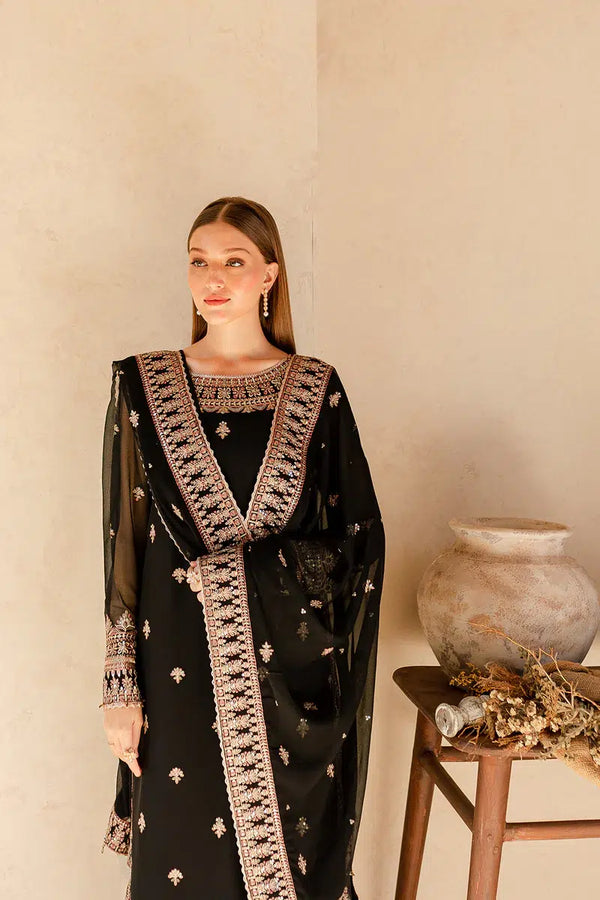 Farasha | Ritzier Festive Formals | Charcoal Nova - Hoorain Designer Wear - Pakistani Designer Clothes for women, in United Kingdom, United states, CA and Australia