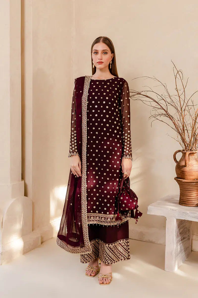 Farasha | Ritzier Festive Formals | Mulberry Glaze - Pakistani Clothes for women, in United Kingdom and United States