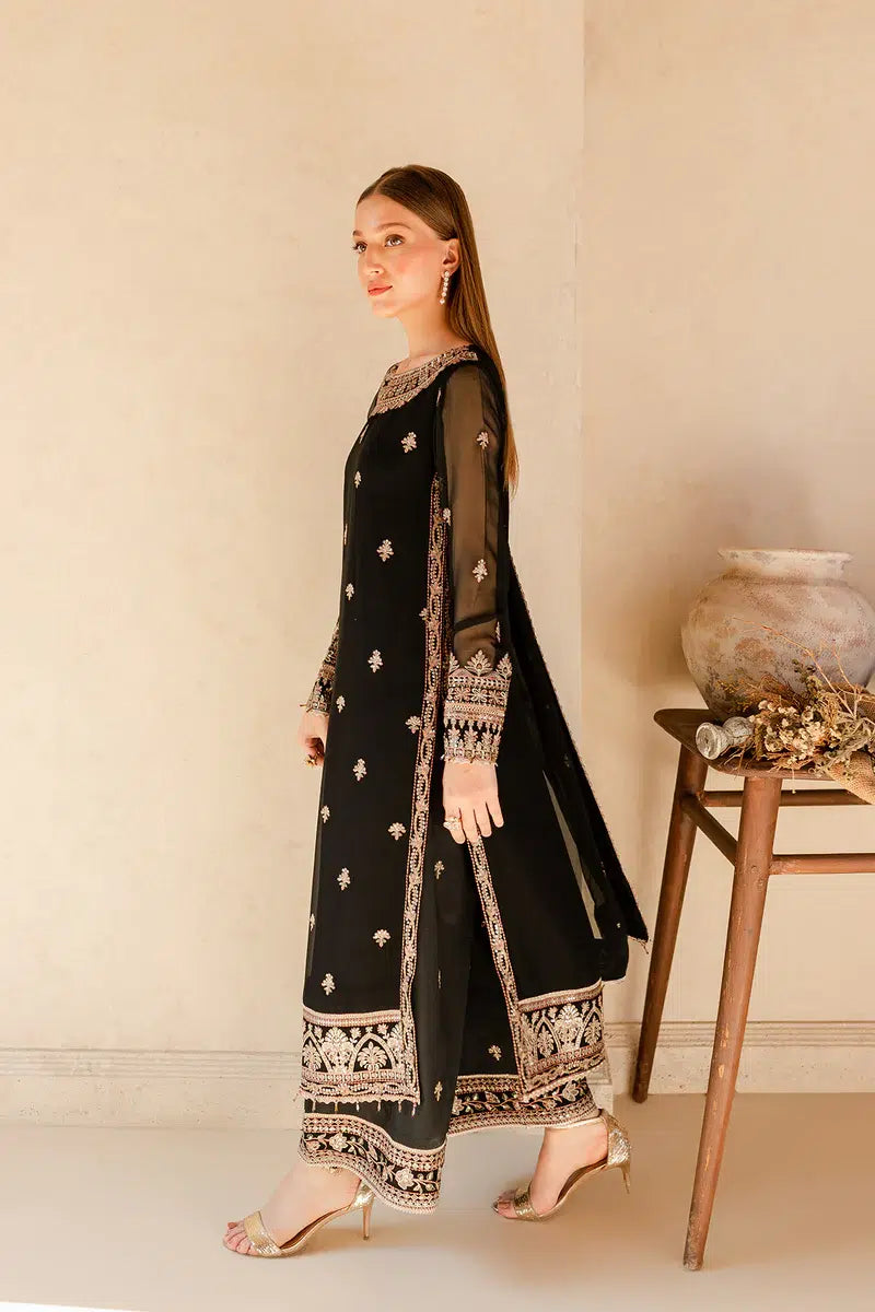 Farasha | Ritzier Festive Formals | Charcoal Nova - Pakistani Clothes for women, in United Kingdom and United States