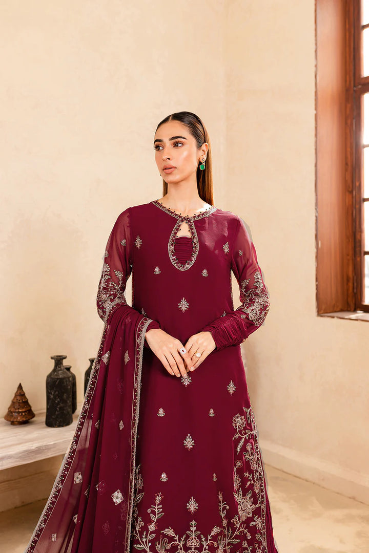 Farasha | Ritizer Festive Formals | Majestic Rouge - Hoorain Designer Wear - Pakistani Ladies Branded Stitched Clothes in United Kingdom, United states, CA and Australia