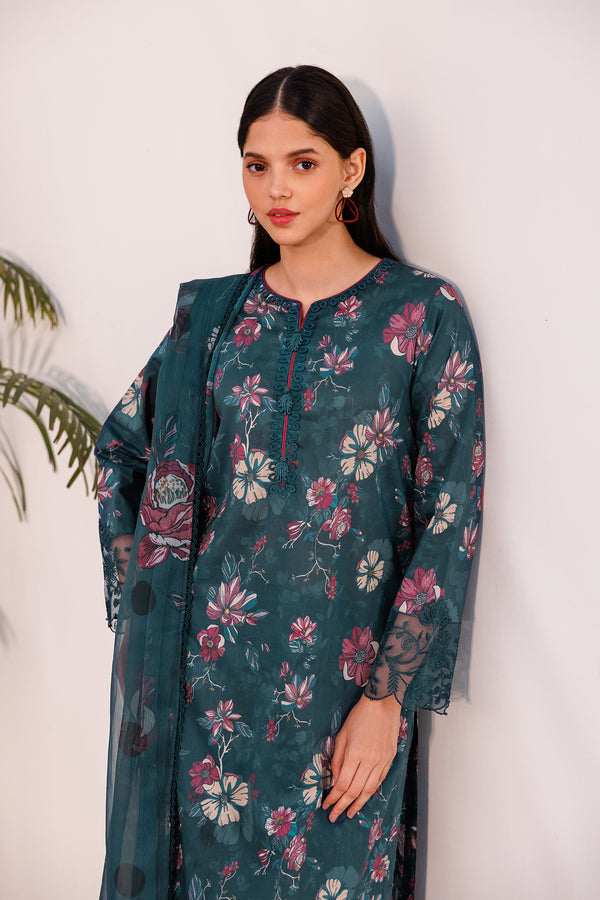 Farasha | Printed Essentials | FLORAL HAZE - Hoorain Designer Wear - Pakistani Ladies Branded Stitched Clothes in United Kingdom, United states, CA and Australia