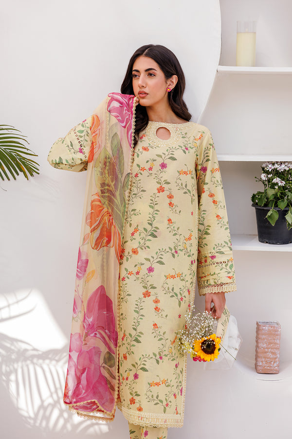 Farasha | Printed Essentials | PASTEL GLEAM - Hoorain Designer Wear - Pakistani Ladies Branded Stitched Clothes in United Kingdom, United states, CA and Australia
