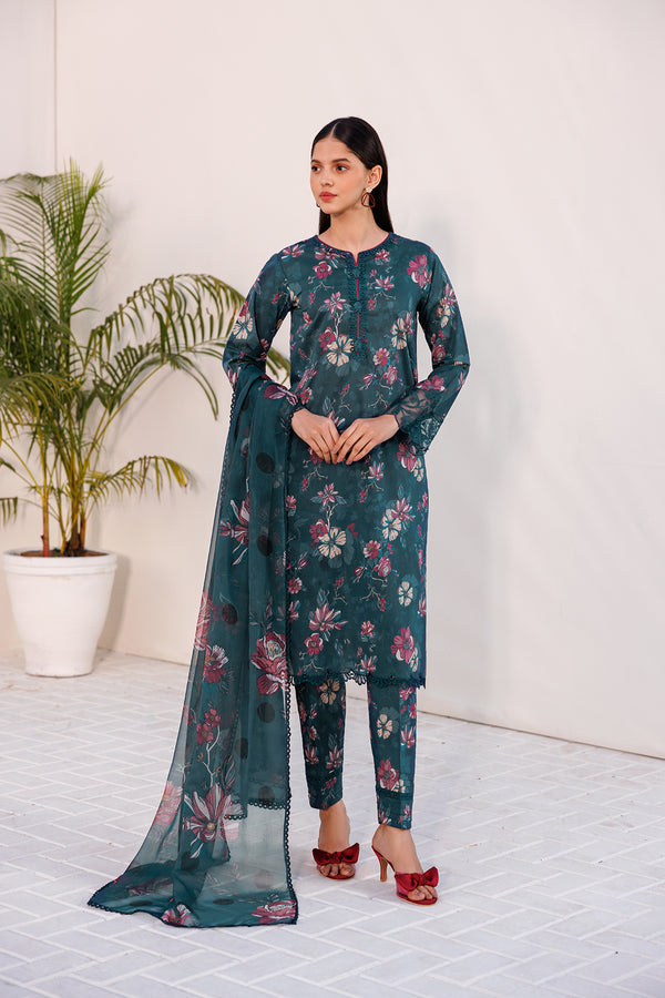 Farasha | Printed Essentials | FLORAL HAZE - Hoorain Designer Wear - Pakistani Ladies Branded Stitched Clothes in United Kingdom, United states, CA and Australia