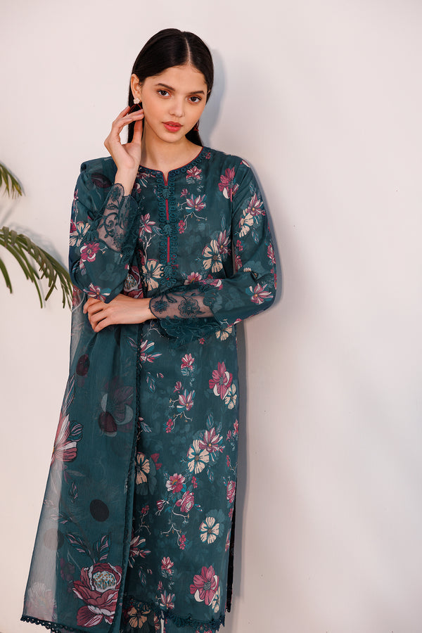 Farasha | Printed Essentials | FLORAL HAZE - Pakistani Clothes for women, in United Kingdom and United States