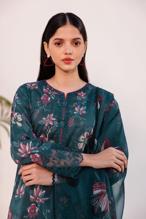 Farasha | Printed Essentials | FLORAL HAZE - Hoorain Designer Wear - Pakistani Ladies Branded Stitched Clothes in United Kingdom, United states, CA and Australia