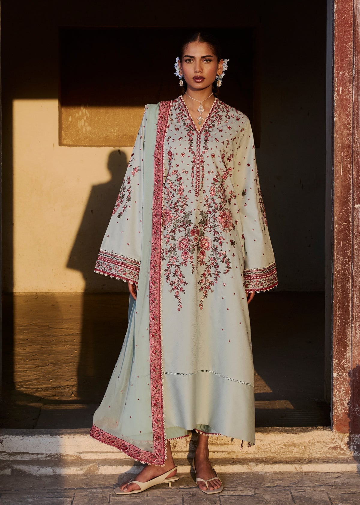 Hussain Rehar | Zan SS26 | Firuz – Hoorain Designer Wear