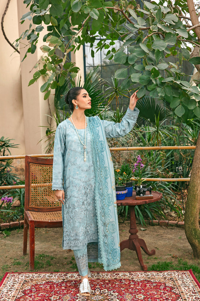 Florent | Luxury Lawn 24 | FFL-8B - Hoorain Designer Wear - Pakistani Ladies Branded Stitched Clothes in United Kingdom, United states, CA and Australia