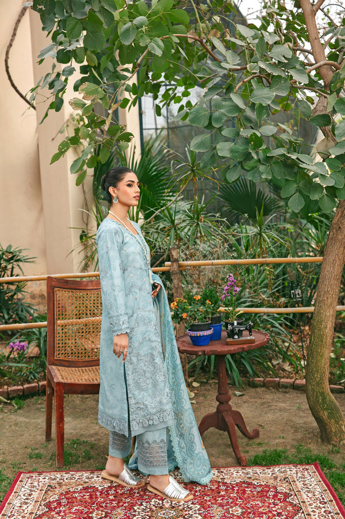 Florent | Luxury Lawn 24 | FFL-8B - Hoorain Designer Wear - Pakistani Ladies Branded Stitched Clothes in United Kingdom, United states, CA and Australia